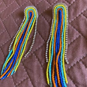 Rainbow dangle earrings